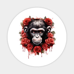 Gothic Rose Monkey Magnet